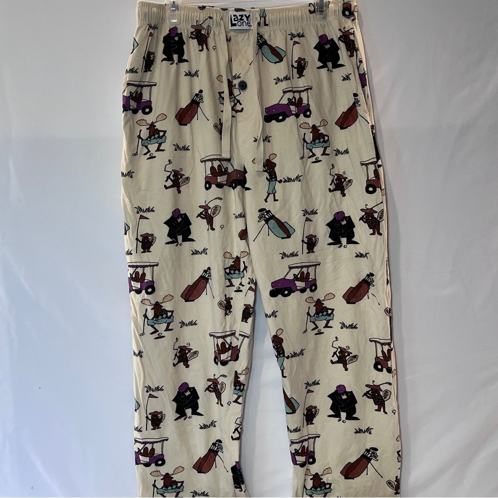 Men’s Lazy One Moose Golfer Pj’s Size Large